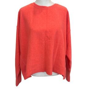 Free People Orange Wool Blend Pullover Boxy Sweater Womens Size Small
